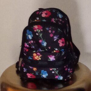 LeSportsac Black/Floral Back Pack